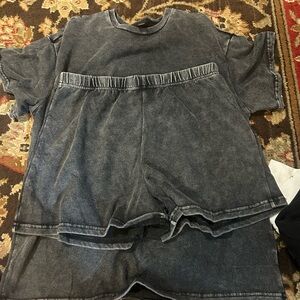 SHEIN Charcoal Gray Casual Set